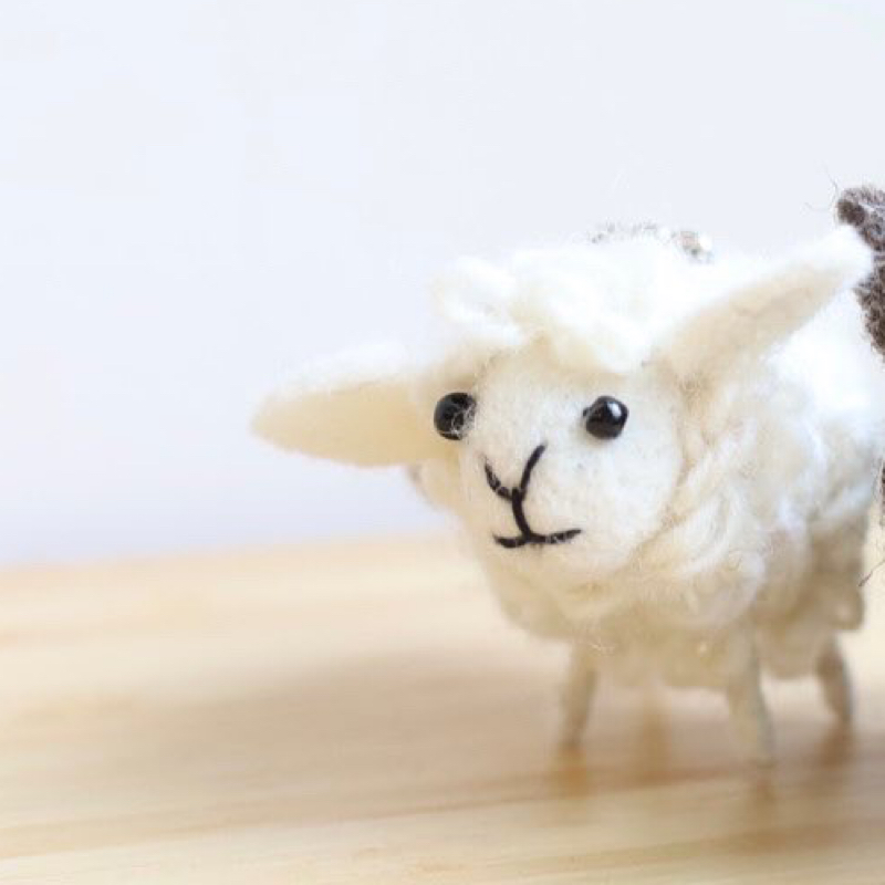 Keychain-Curly Sheep