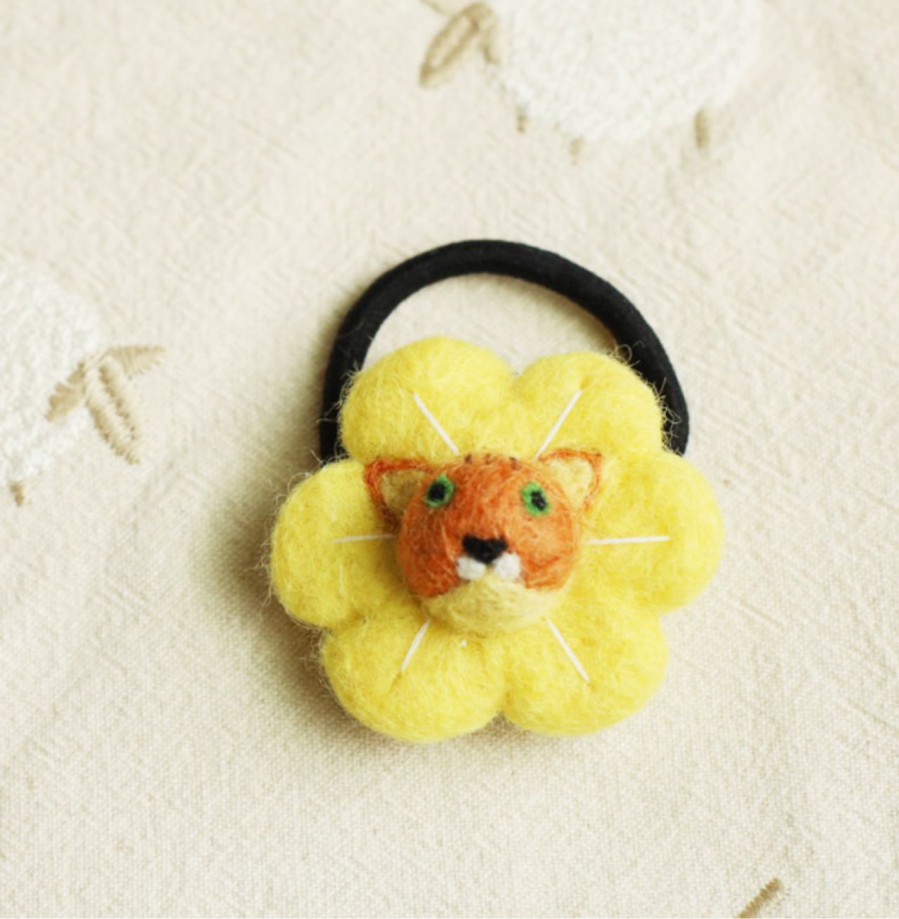 Hair Tie-Yellow Plum Cat