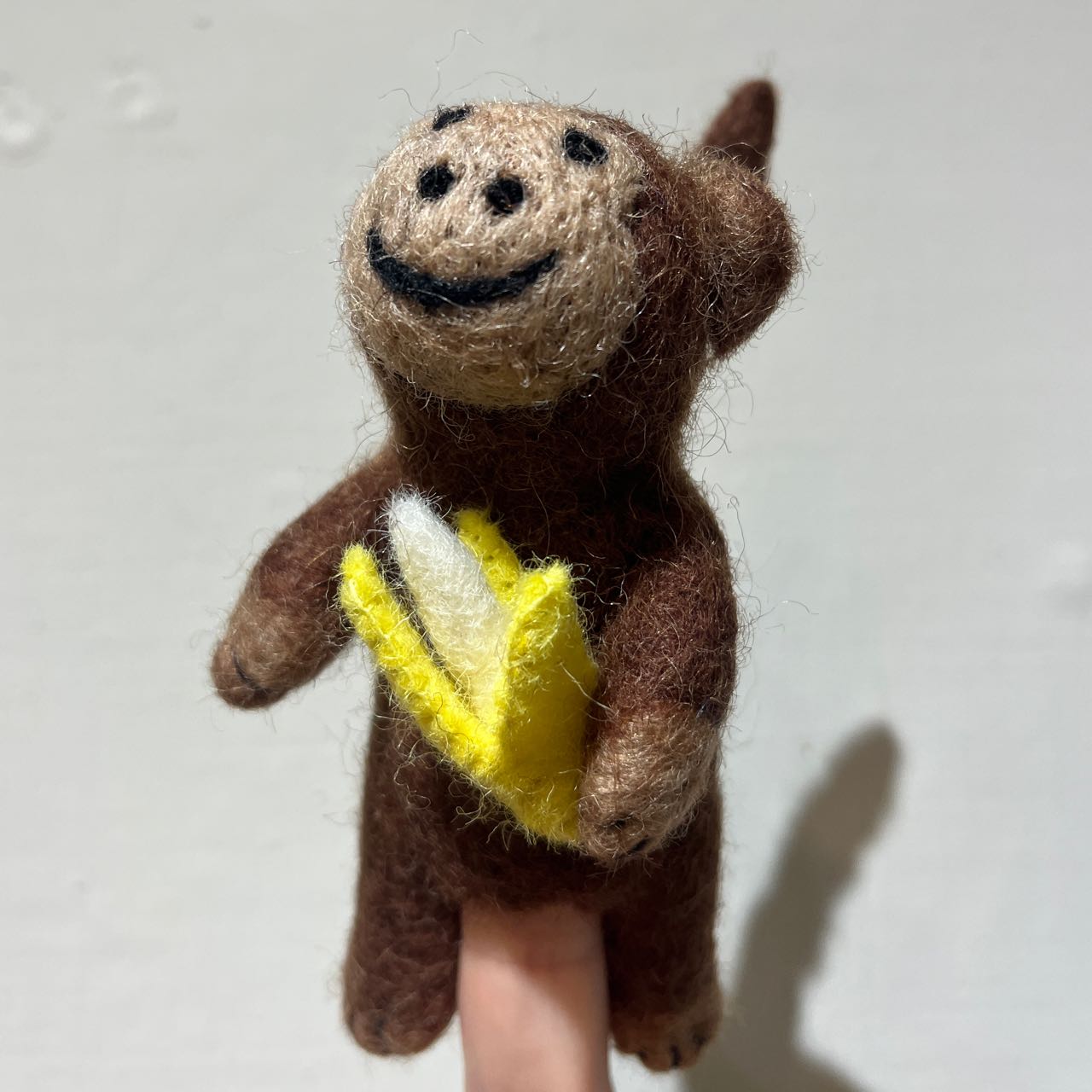 Finger Puppet Keychain-Monkey with Banana
