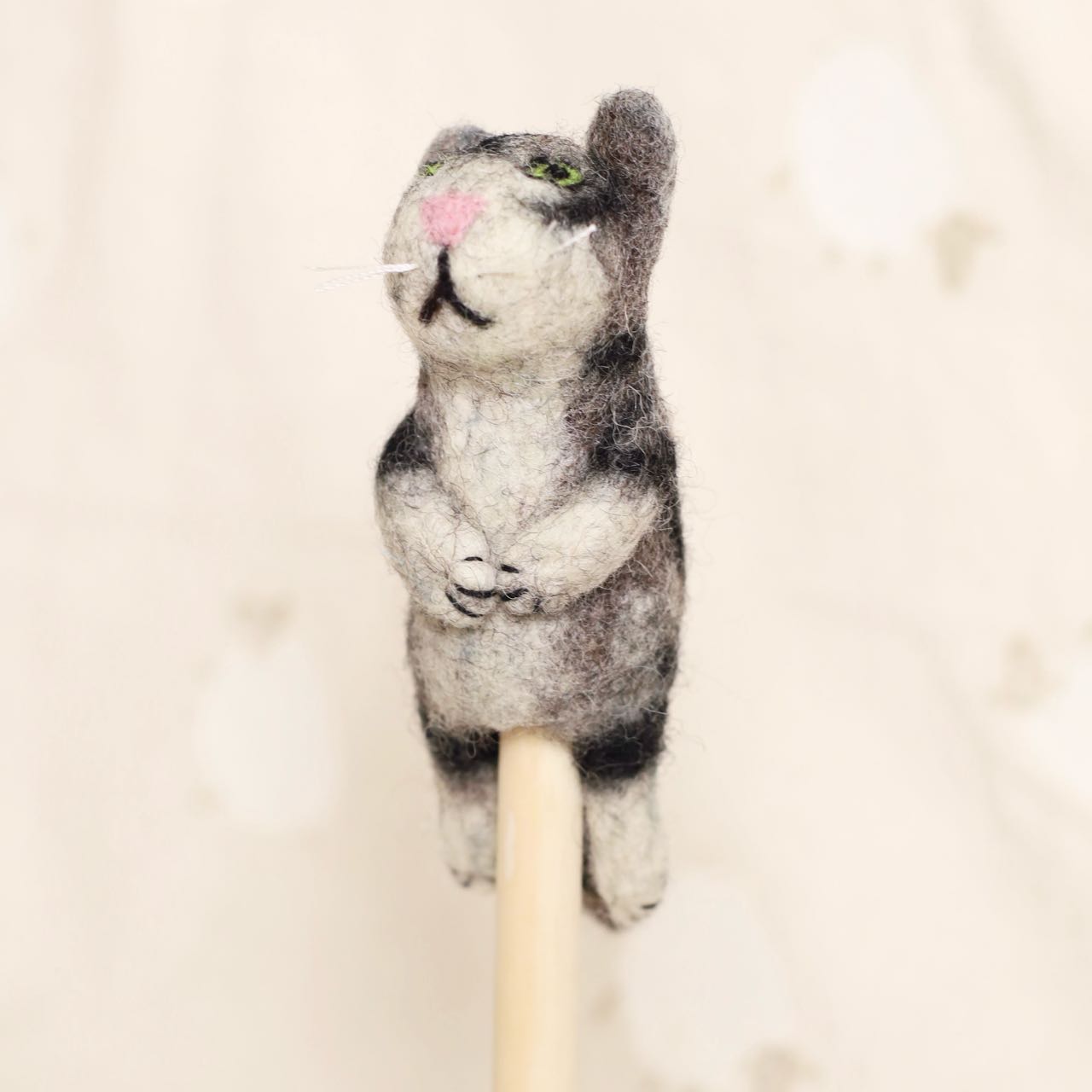 Finger Puppet-Silver Tabby Cat